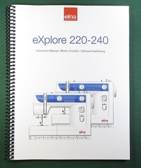 Elna Explore 220 240 Instruction Manual: 90 Pages & Protective Covers!
