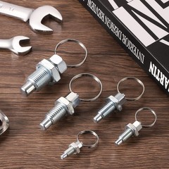 4 Pcs Spring Plunger with Pull Ring, M8x1.25 Stainless Steel Pull Ring Indexi…