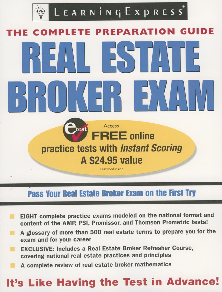 Real Estate Broker Exam (Real Estate Exam Prep And Career Guides)