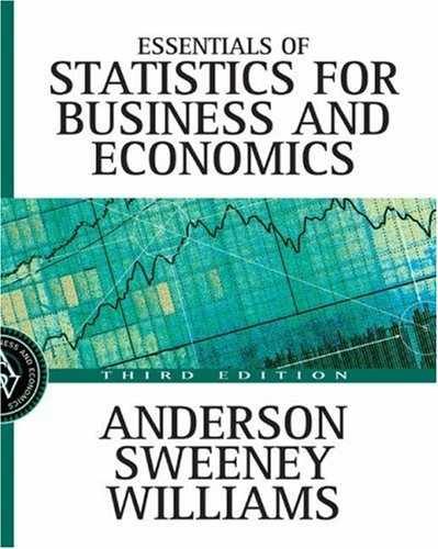 Essentials of Statistics for – Hardcover, by Anderson David R.; – Acceptable