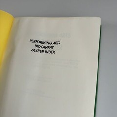 Performing Arts Biography Master Index – B. McNeil M. Herbert (1981) HC 2nd Ed