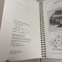 Electric Motor Repair Third Edition Rosenberg Hand 1987 Dual Spiralbound