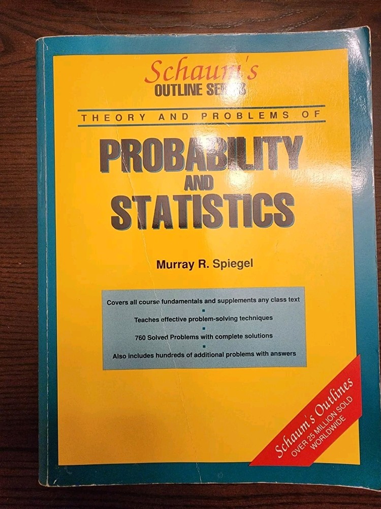 Probability and Statistics by Murray R. Spiegel (Trade Paperback)