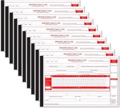 10 Pack Driver Daily Log Book 8.5″ x 5.5″ Log Book with Detailed Driver Vehicle