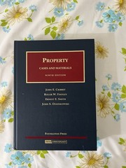 Real Property Law Case and Materials 9th Edition Cribbet