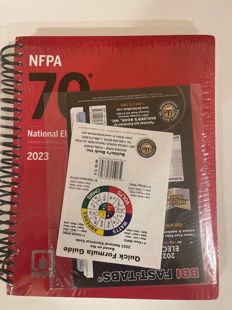 NFPA 70 National Electrical Code Spiral 2023 With BBI Tabs & Quick Formula Guide