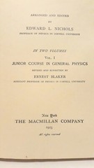 Laboratory Manual Of Physics And Applied Electricity Volume 1 Revised 1923
