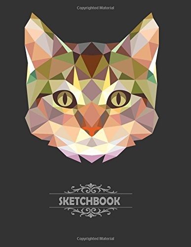SKETCHBOOK: CAT COVER BLANK PAGES, EXTRA LARGE (8.5 X 11) By F Rainbow BRAND NEW