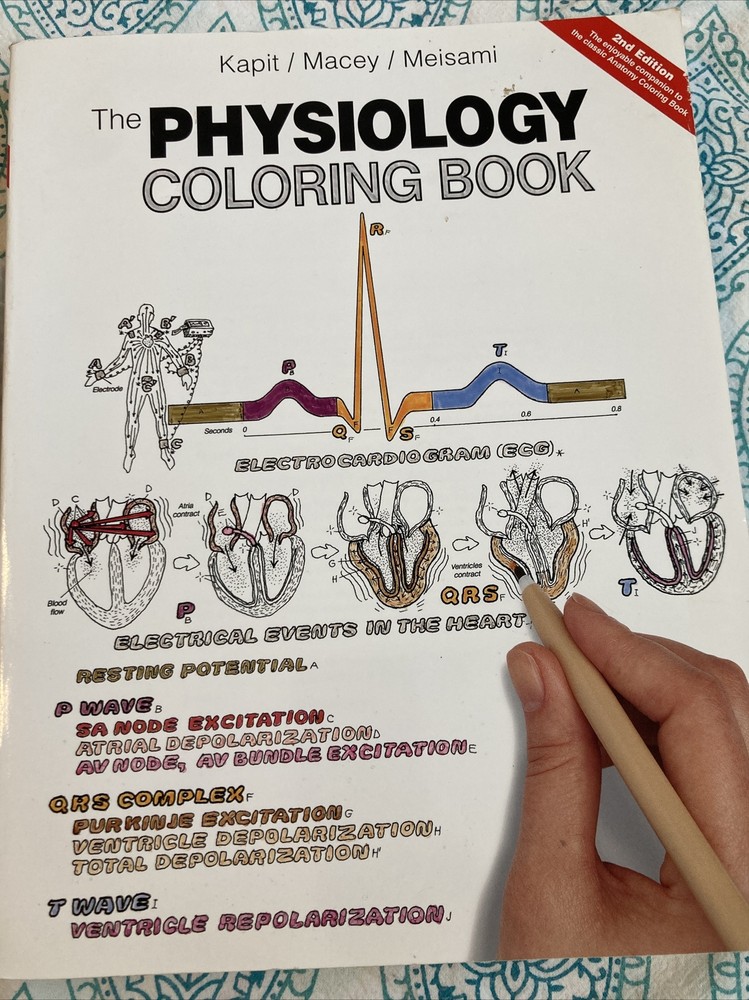 The Physiology Coloring Book by Kapit, Macey, & Meisami + IP CD ROM Never Used