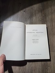 Applied Differential Equations 2e Murray R. Spiegel Hardcover 1967