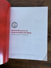 Optimal Resources for Surgical Quality and Safety by Clifford Y. Ko 2017