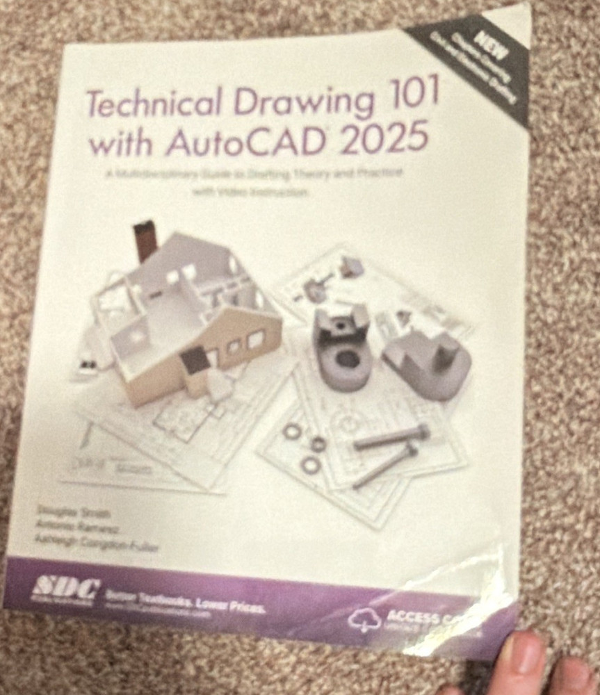 SDC Publications Technical Drawing 101 with AutoCAD 2025 Illustrated Book