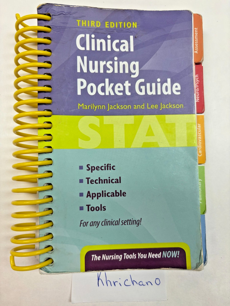 Clinical Nursing Pocket Guide, Third Edition, Spiral Bound, Good Condition