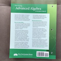 Key Curriculum Press Discovering Advanced Algebra Investigation Worksheets