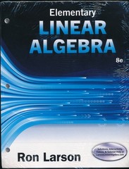 Loose Leaf for Elementary Linear Algebra 8e 8th Edition by Ron Larson NEW NIP