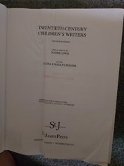 Twentieth-Century Children’s Writers Edited By Laura STANDLEY Berger 1995 Exlibr