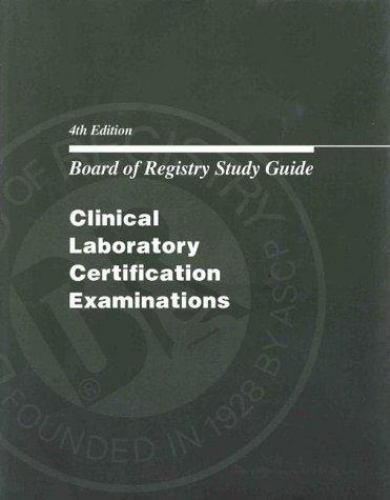 Board of Registry Study Guide: Clinical L- Editor, 9780891894162, paperback, new