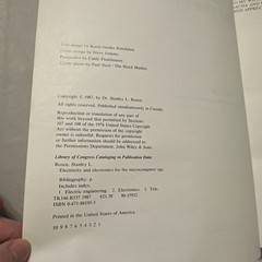 Electricity and Electronics for the Microcomputer Age 1987 Stanley Rosen