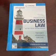 MindTap Course List Ser.: Anderson’s Business Law and the Legal Environment 24th