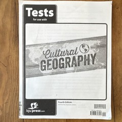 BJU Press Cultural Geography Textbook 4th Ed + Teacher Ed (Book B only) + Tests