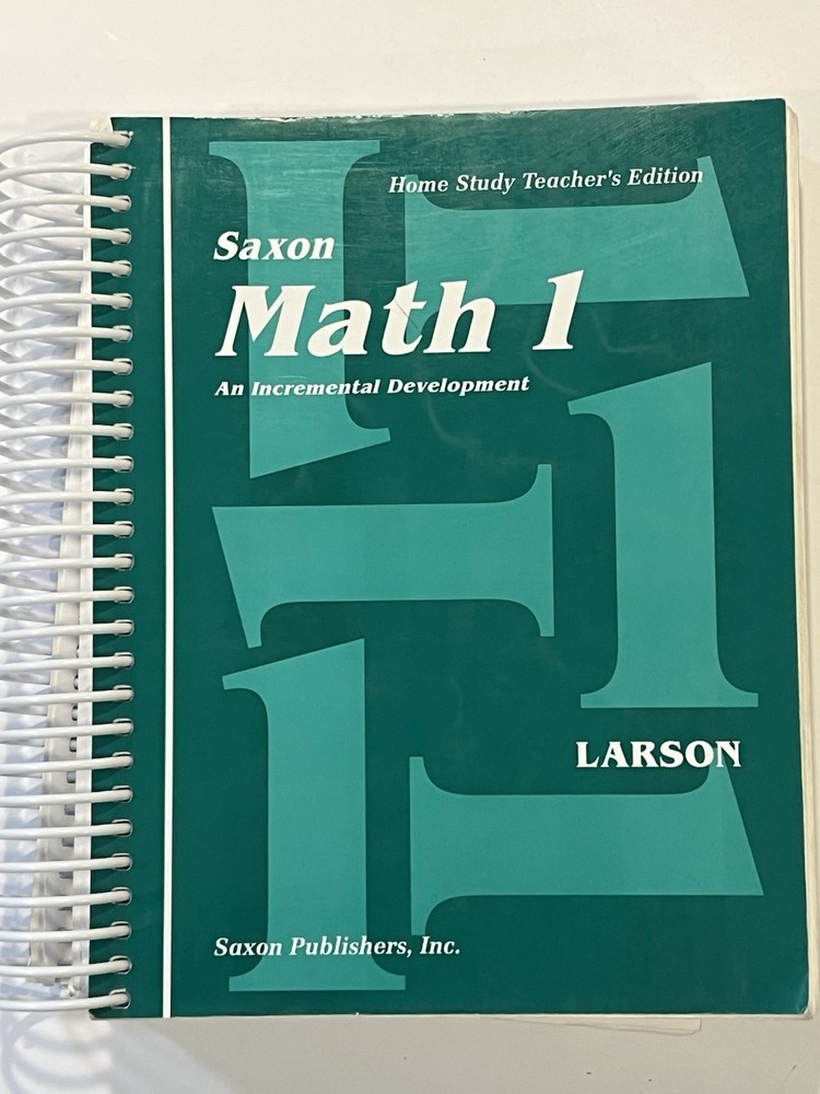 Math 1 Home Study by Nancy Larson (2001, Spiral, Reprint,Teacher’s edition)