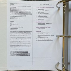 Sonlight Core F: Instructor Guide + Language Arts IG/ Student Sheets +books-part