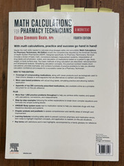 Math Calculations for Pharmacy Technicians. Fourth Edition. Beale. *Code Avail*
