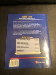 NUMBER SENSE, TEACHERS RESOURCE GUIDE/ANSWER KEY By Allan Suter LIKE NEW