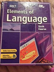 Elements of Language: Student – Hardcover, by HOLT RINEHART AND – Very Good