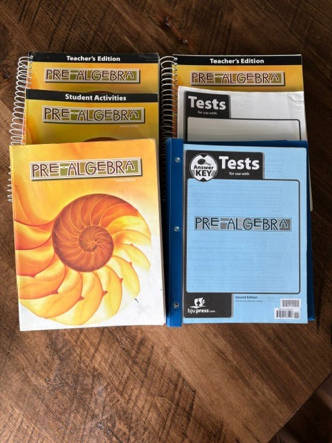 Bob Jones BJU 8th Grade Pre-Algebra 2nd Edition Teacher & Student SET Homeschool