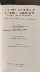 Euclid’s Element- Thirteen books of the elements- Vol.1 Book 1 and 2 DOVER 1956