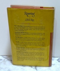 SIGNED BY THE AUTHOR – REPORTING – BY LILLIAN ROSS – 1964 HC SIMON & SCHUSTER