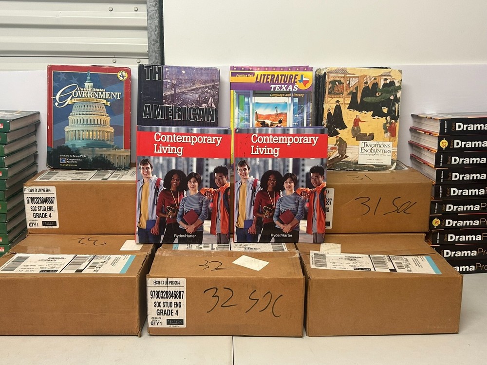 Prentice Hall Literature Texas + Democracy in Action + Traditions Encounters Lot