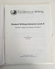 IEW Student Writing Intensive Level A: DVDs & 2 copies Student Handout,No writin