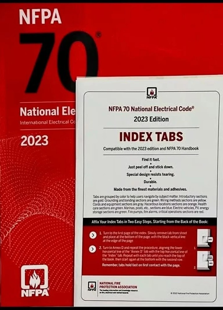 NEC 2023 Edition Code Book National Electrical Code + index tabs Paperback USPS