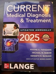 CURRENT Medical Diagnosis and Treatment 2025 – McGraw Hill – Lange