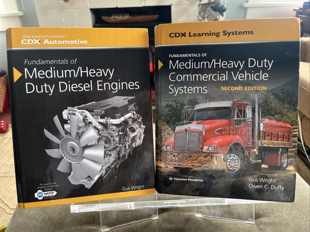 2 BOOKS! CDX Medium/Heavy Duty Commercial Vehicle System+Diesel Engines