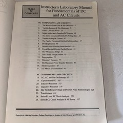 Fundamentals of Dc and Ac Circuits Lab Manual Mark Hazen 1990 Paperback
