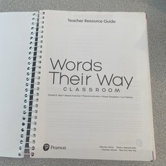 2019 Words Their Way Classroom Teacher Resource Guide Spiral Bound Book