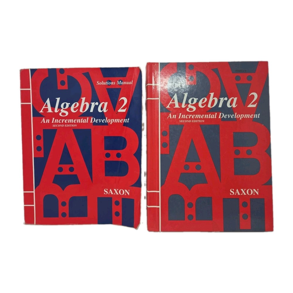 Saxon Algebra 2 Set Solutions Manual & Text Book 2nd Edition Homeschool Math