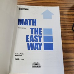 Barron’s Easy Ser.: Math the Easy Way by Katie Prindle and Anthony Prindle…