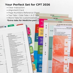 CPT 2026 Code Book Index Tabs – for AMA Version CPT 2026 Professional Edition…