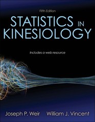 Statistics in Kinesiology 5th Edition by Joseph P. Weir (English) Paperback Book
