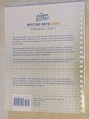 Writing With Ease Workbook Level 1 One Homeschool Teaching Well Trained Mind