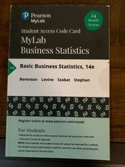 Business Statistics — MyLab Statistics with Pearson eText Access Code 14e