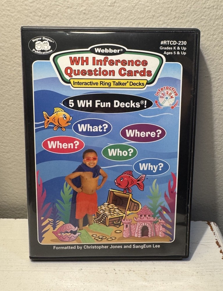 Webber WH Inference Question Cards Interactive Fun Deck by Super Duper -Speech