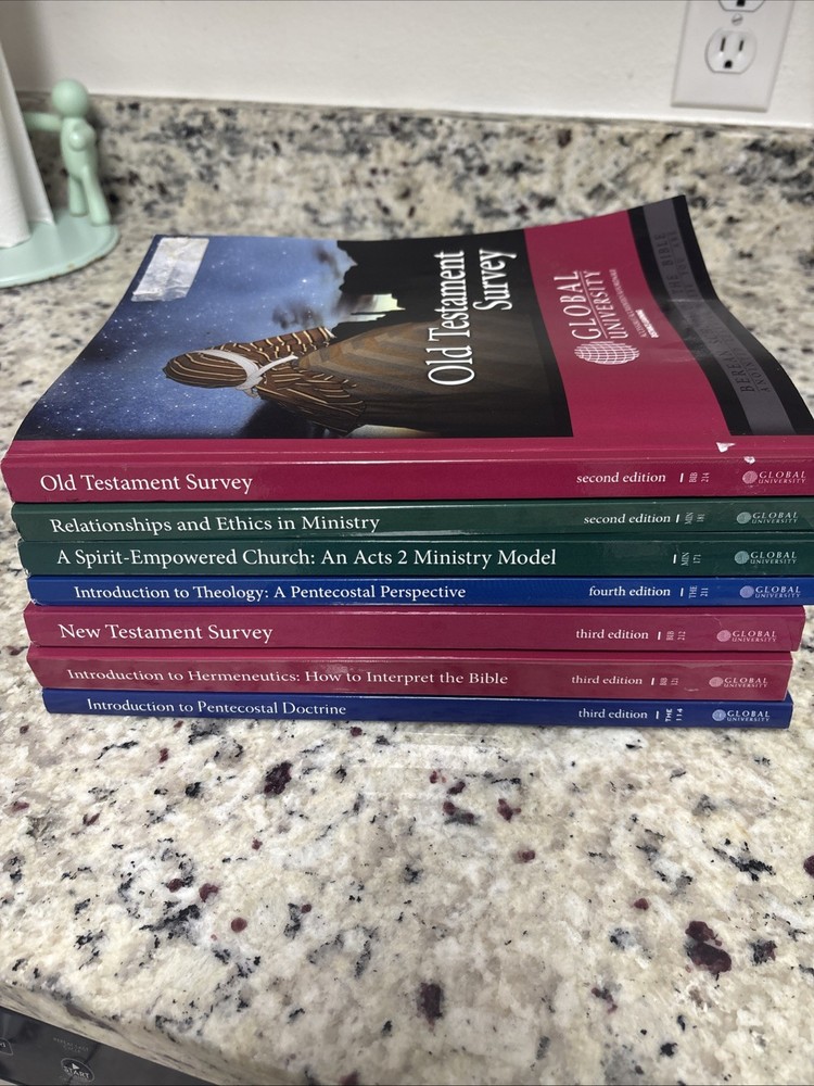 Lot Of 7 Berean School Of The Bible Study Books GLOBAL UNIVERSITY Paperback