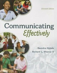 COMMUNICATING EFFECTIVELY by Saundra Hybels: New
