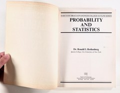 1992 Rothenberg HBJ COLLEGE OUTLINE: PROBABILITY & STATISTICS review manual TPB