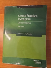304 Criminal Procedure Investigation Cases and Materials Third 9781647086190